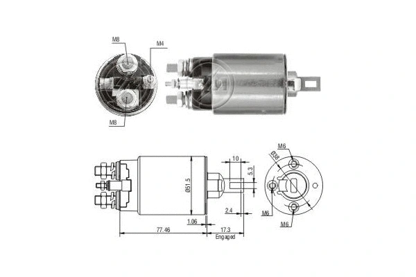 Solenoid Switch, starter (ZM1797)