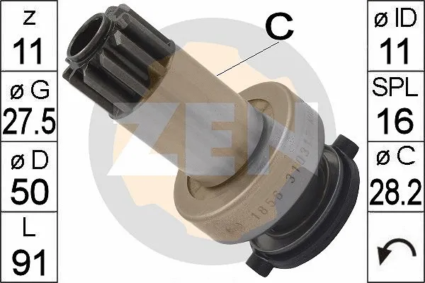 Freewheel Gear, starter (ZN1856)