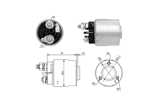 Solenoid Switch, starter (ZM1493)