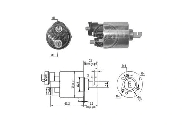 Solenoid Switch, starter (ZM608)