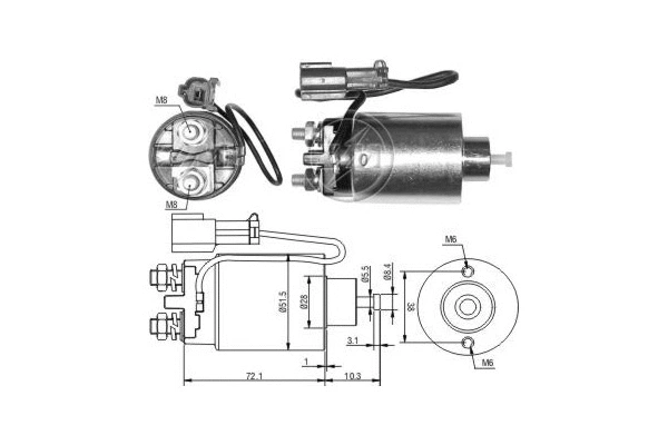 Solenoid Switch, starter (ZM793)