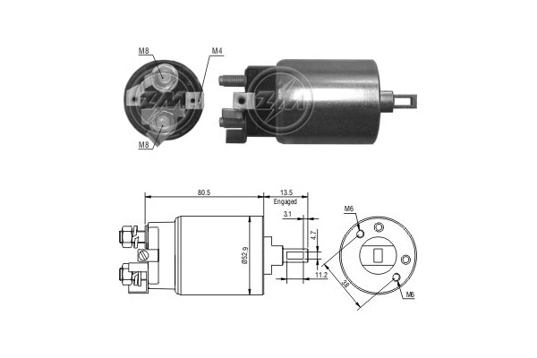 Solenoid Switch, starter (ZM981)
