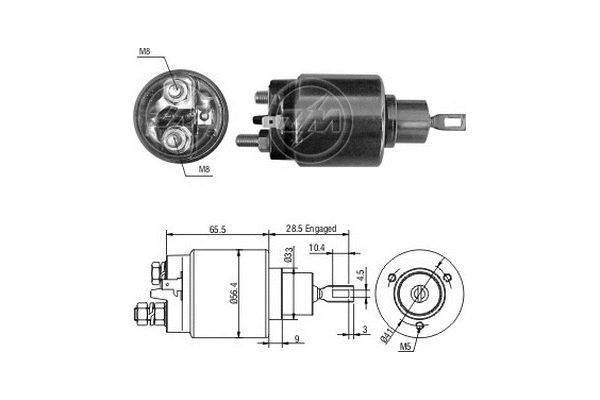 Solenoid Switch, starter (ZM1976)
