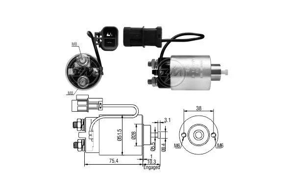 Solenoid Switch, starter (ZM1792)