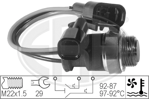 Temperature Switch, radiator fan (330205)
