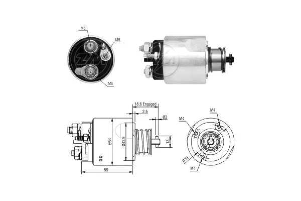 Solenoid Switch, starter (ZM7492)
