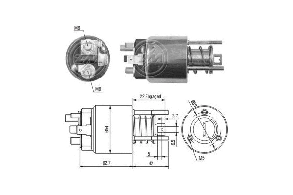 Solenoid Switch, starter (ZM1395)