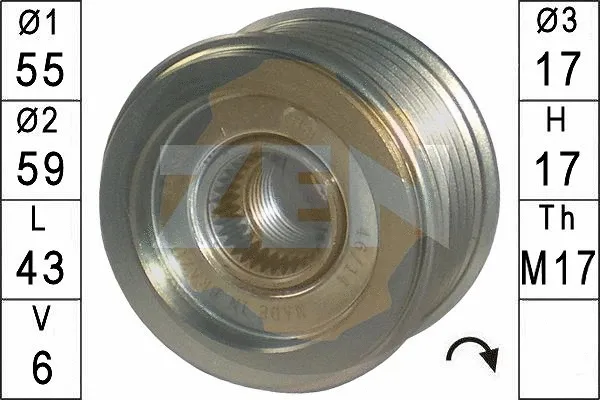 Alternator Freewheel Clutch (ZN5585)