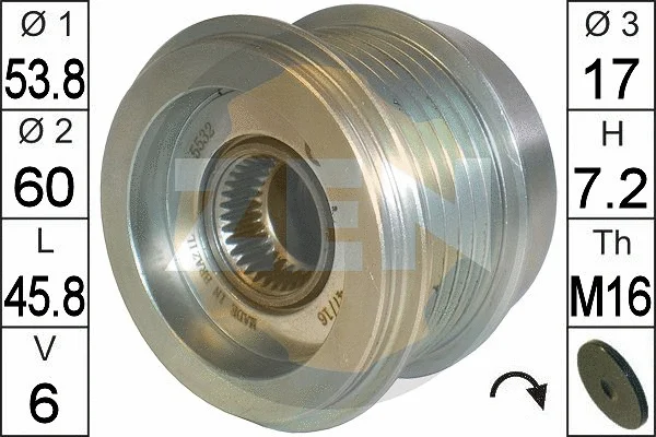 Alternator Freewheel Clutch (ZN5532)