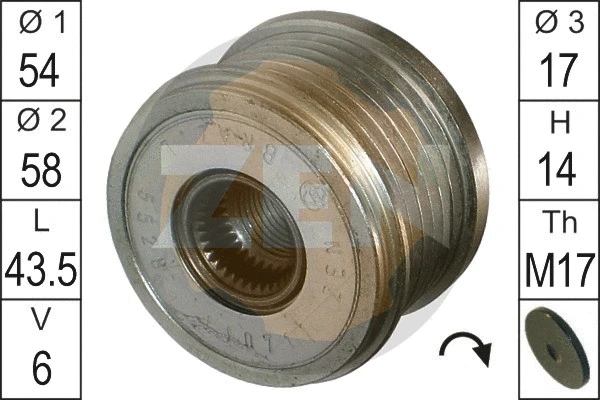 Alternator Freewheel Clutch (ZN5528)