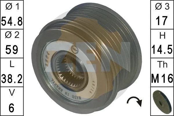 Alternator Freewheel Clutch (ZN5604)