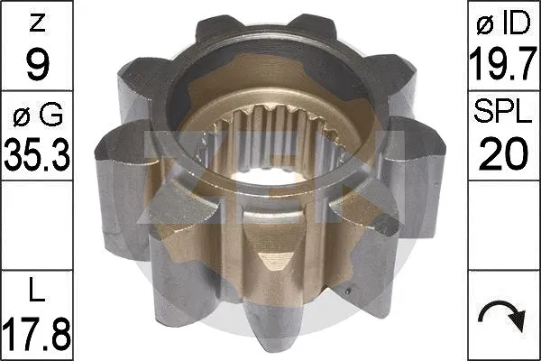 Pinion, starter (ZN12658)