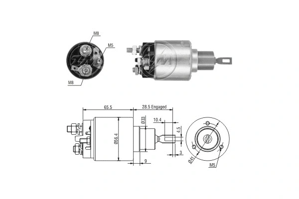 Solenoid Switch, starter (ZM4973)