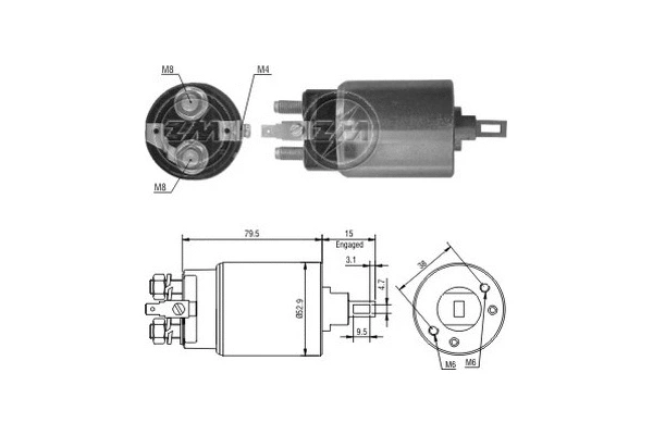 Solenoid Switch, starter (ZM1981)
