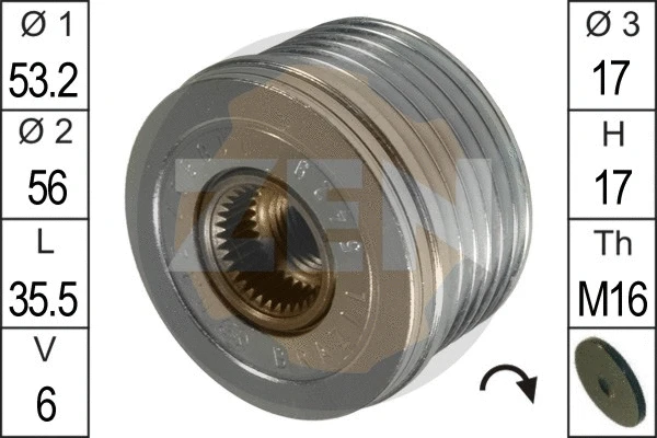 Alternator Freewheel Clutch (ZN5429)