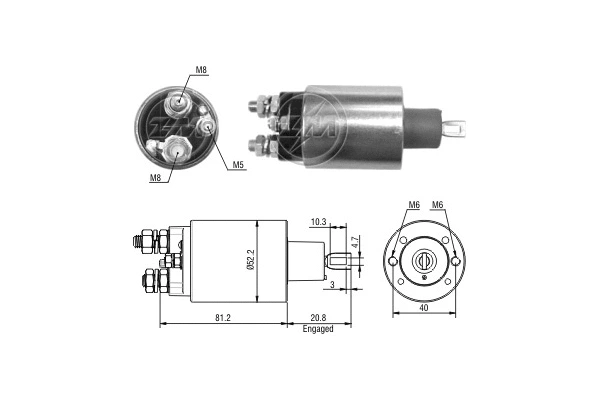 Solenoid Switch, starter (ZM2485)