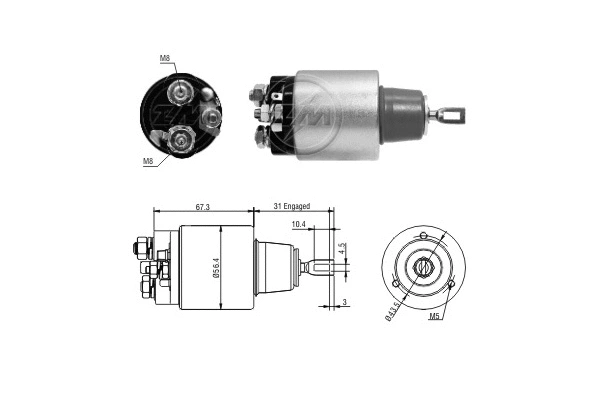 Solenoid Switch, starter (ZM5775)