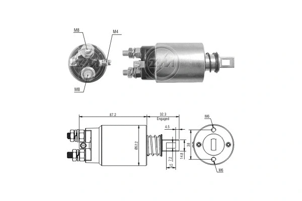 Solenoid Switch, starter (ZM2689)