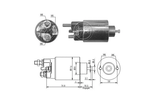 Solenoid Switch, starter (ZM993)