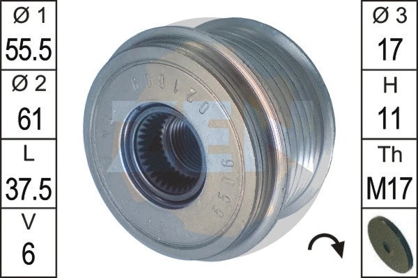 Alternator Freewheel Clutch (ZN5506)