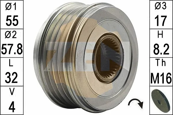 Alternator Freewheel Clutch (ZN5737)