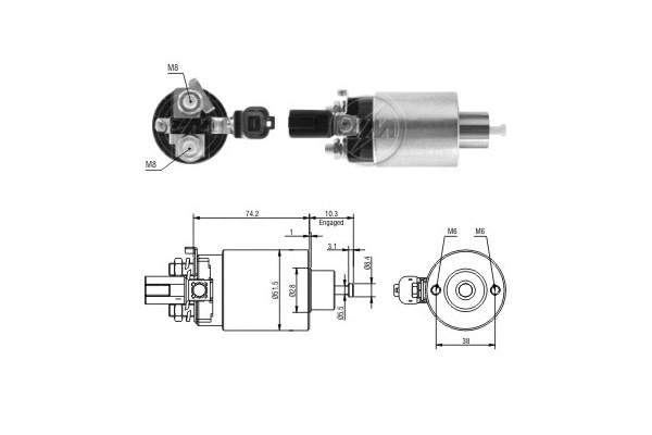 Solenoid Switch, starter (ZM4695)