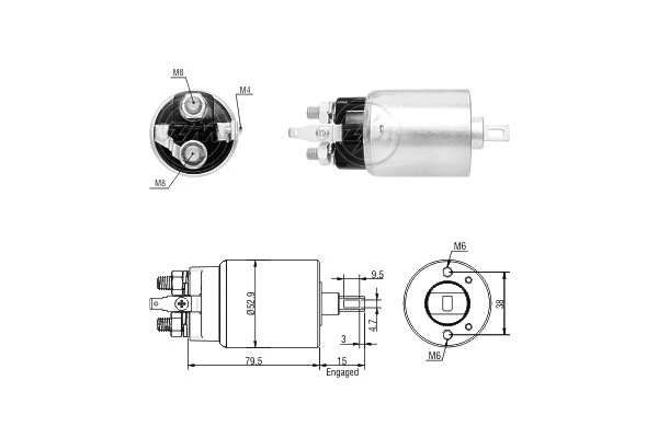 Solenoid Switch, starter (ZM5981)