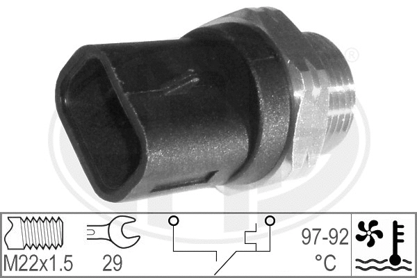 Temperature Switch, radiator fan (330179)