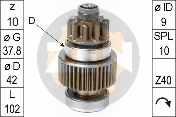 Freewheel Gear, starter (ZN1097)