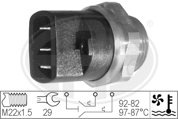 Temperature Switch, radiator fan (330204)