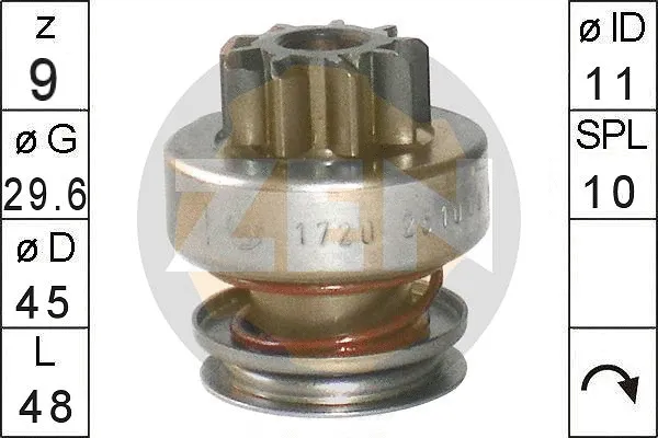 Freewheel Gear, starter (ZN1720)