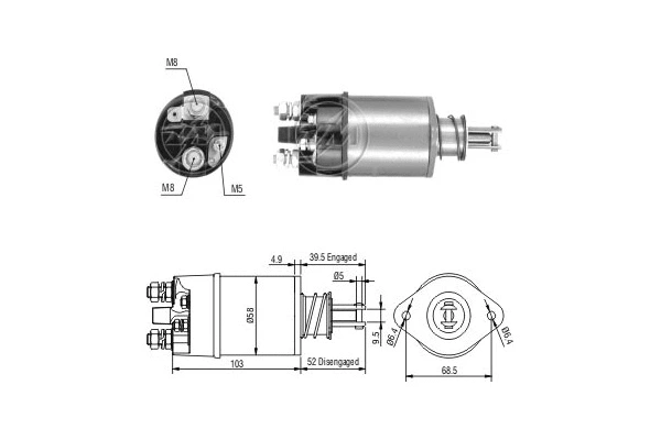 Solenoid Switch, starter (ZM801)
