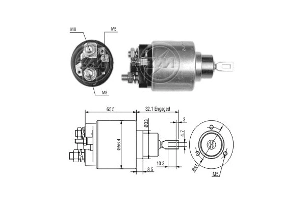 Solenoid Switch, starter (ZM677)