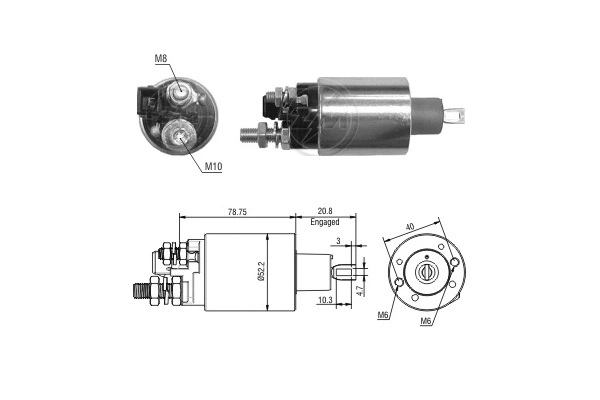 Solenoid Switch, starter (ZM4482)