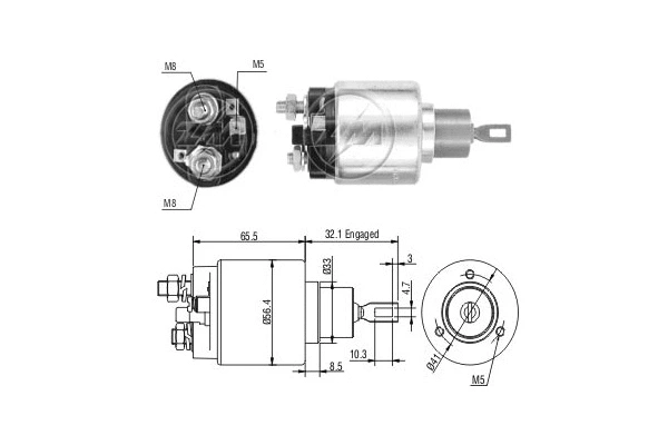Solenoid Switch, starter (ZM674)