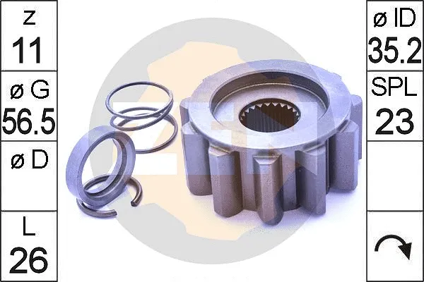 Pinion, starter (ZN13131)