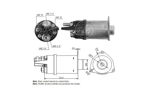 Solenoid Switch, starter (ZM2460)