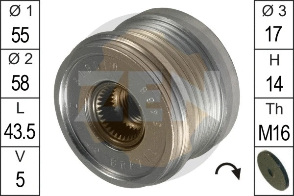 Alternator Freewheel Clutch (ZN5468)