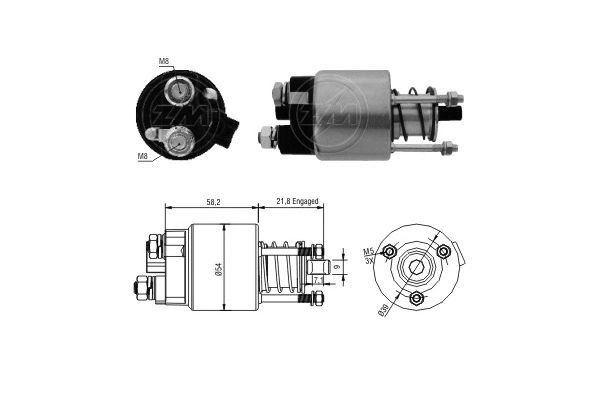 Solenoid Switch, starter (ZM397)