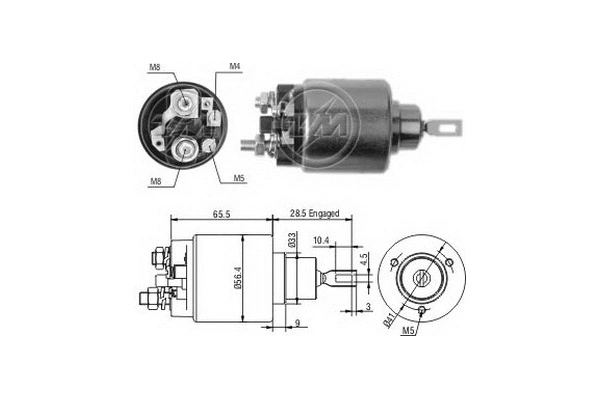 Solenoid Switch, starter (ZM671)
