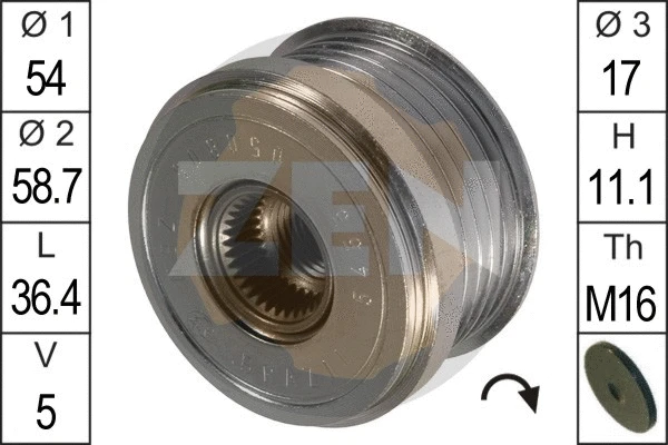 Alternator Freewheel Clutch (ZN5455)