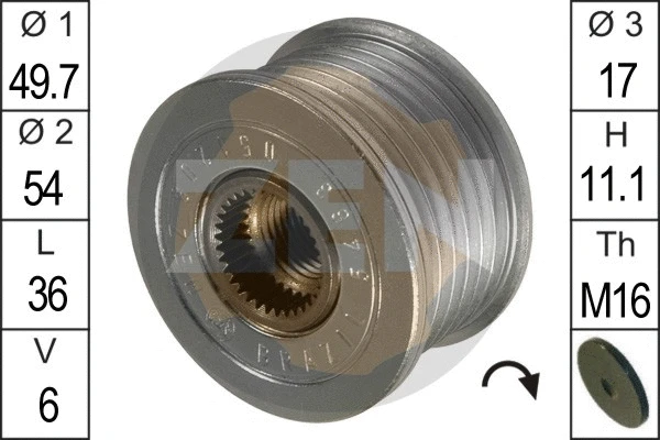 Alternator Freewheel Clutch (ZN5463)