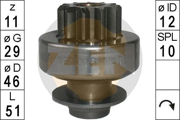 Freewheel Gear, starter (ZN1822)