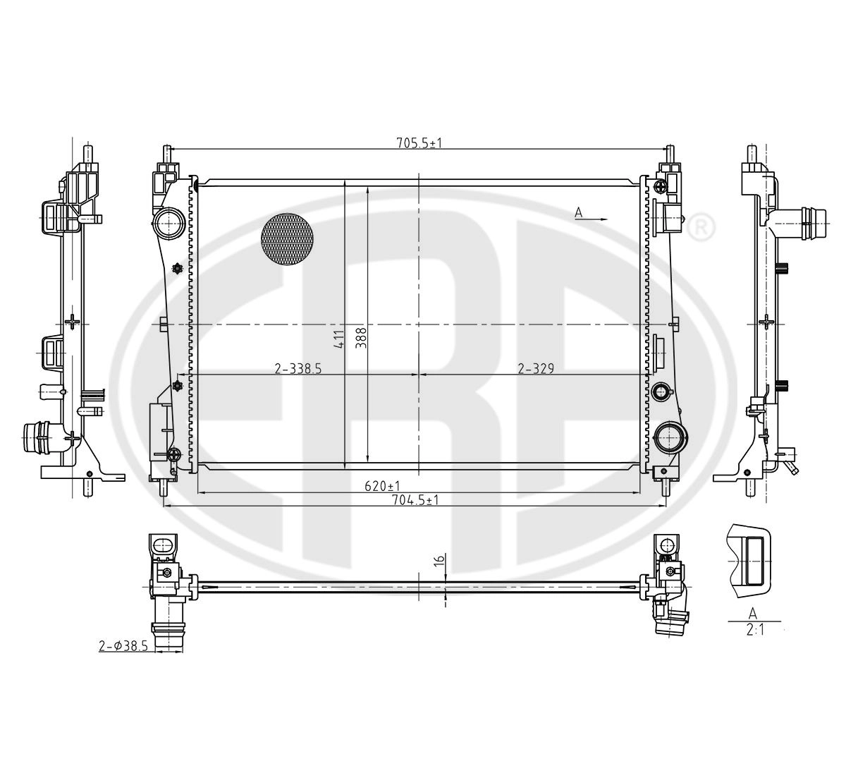 Radiator, engine cooling (673342)