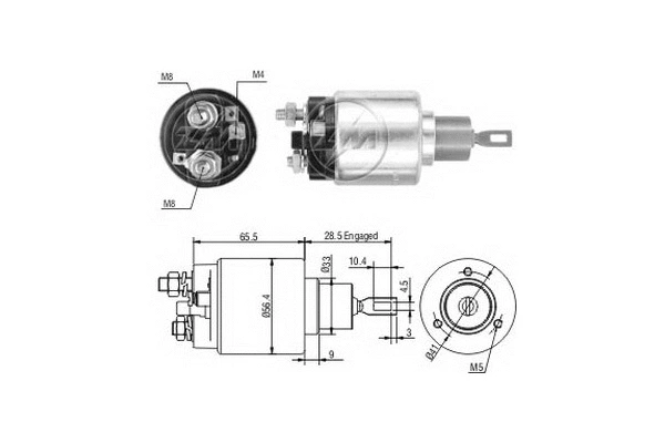 Solenoid Switch, starter (ZM1674)
