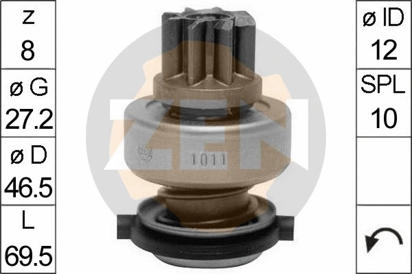 Freewheel Gear, starter (ZN1011)