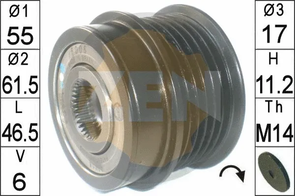 Alternator Freewheel Clutch (zn6006)