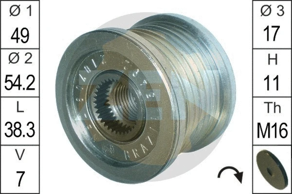 Alternator Freewheel Clutch (ZN5492)
