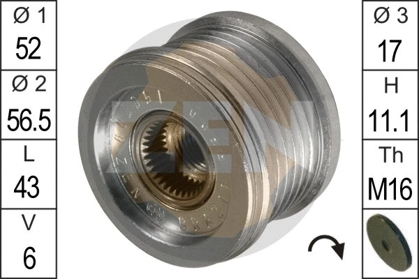 Alternator Freewheel Clutch (ZN5500)