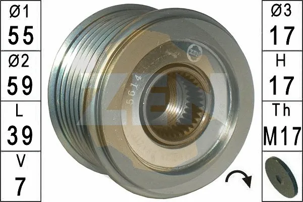 Alternator Freewheel Clutch (ZN5614)